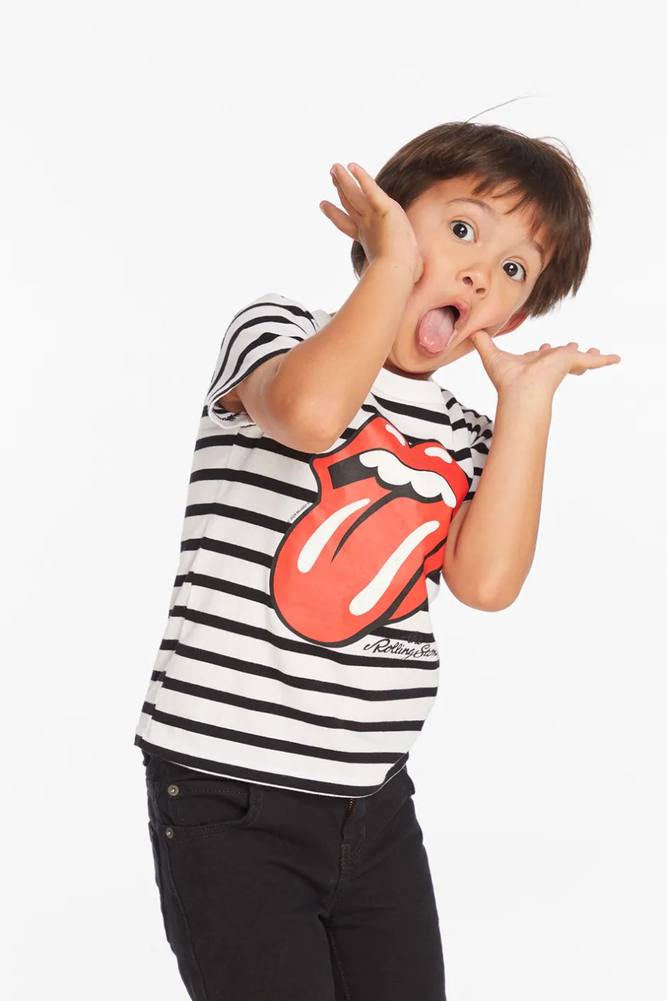 Women/Kids/BOY Chaser Brand Rolling Stones Tongue Logo Boys Tee