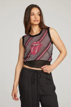 Women Chaser Brand Rolling Stones Tongue Stripes