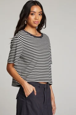 Women Chaser Brand Rover Punk Stripe Tee