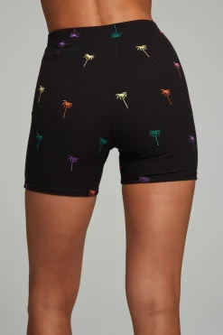 Women Chaser Brand Ryder Bike Shorts - Palm Print