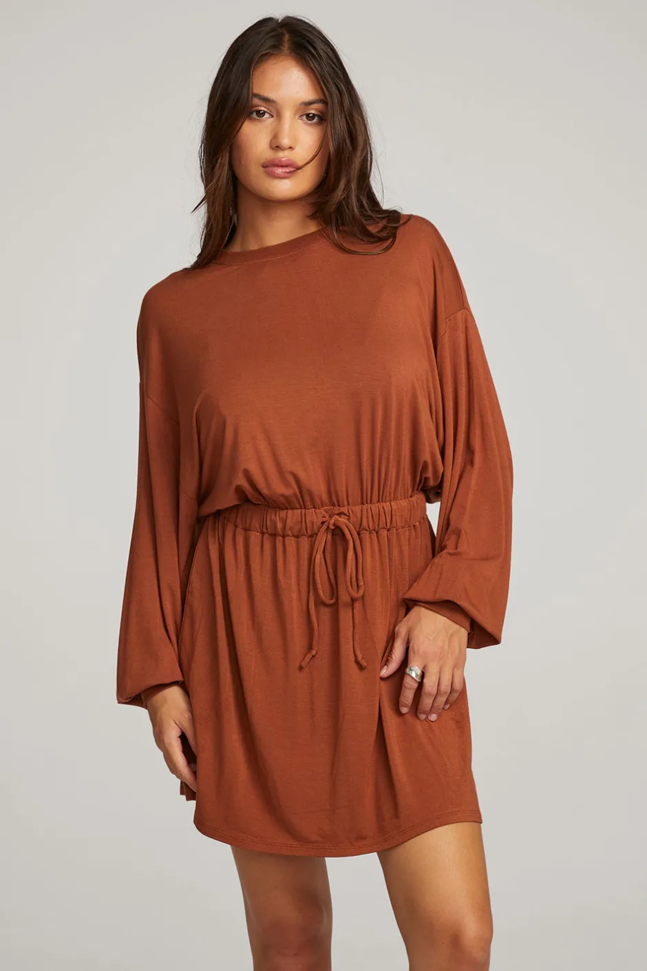 Women Chaser Brand Saddle Whiskey Mini Dress