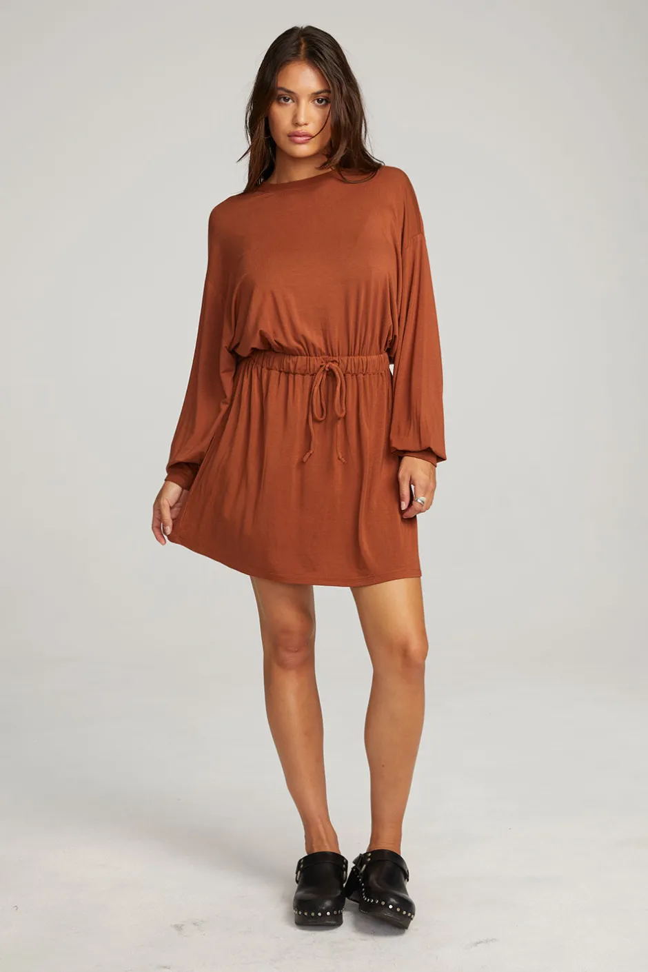 Women Chaser Brand Saddle Whiskey Mini Dress