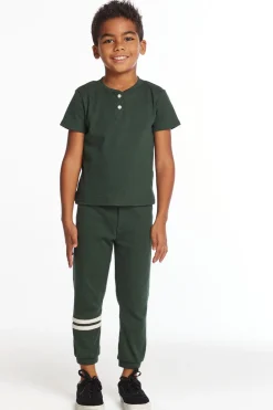 Kids/BOY Chaser Brand Safari Green Boys Henley