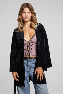 Women Chaser Brand Salina Check Burnout Kimono