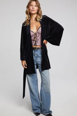 Women Chaser Brand Salina Check Burnout Kimono