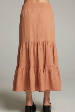 Women Chaser Brand Seal Bronze Maxi Skirt