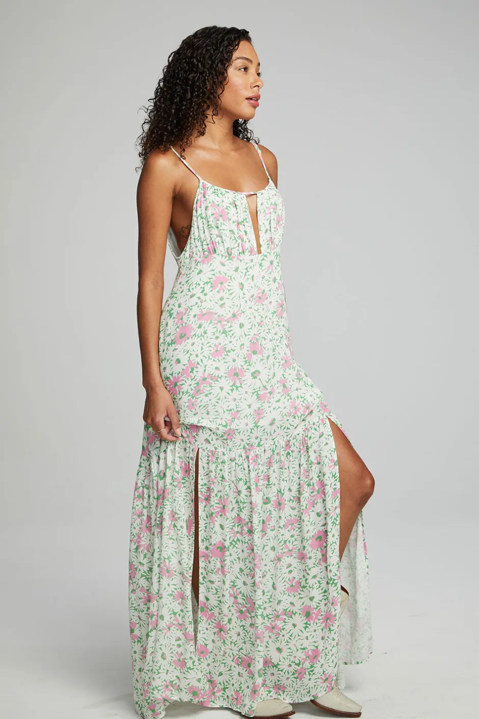 Women Chaser Brand Seren Maxi Dress - Grass Daisy Floral