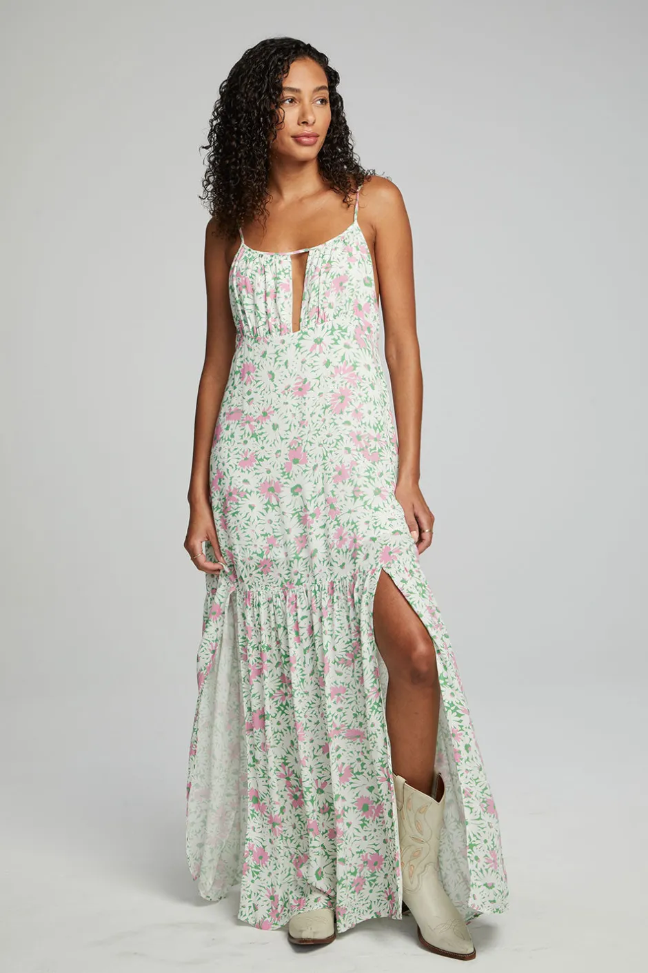 Women Chaser Brand Seren Maxi Dress - Grass Daisy Floral