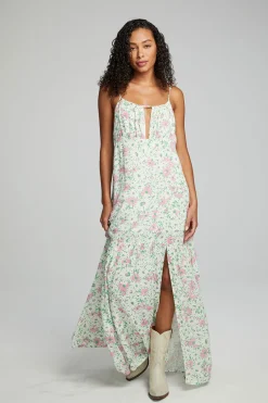 Women Chaser Brand Seren Maxi Dress - Grass Daisy Floral