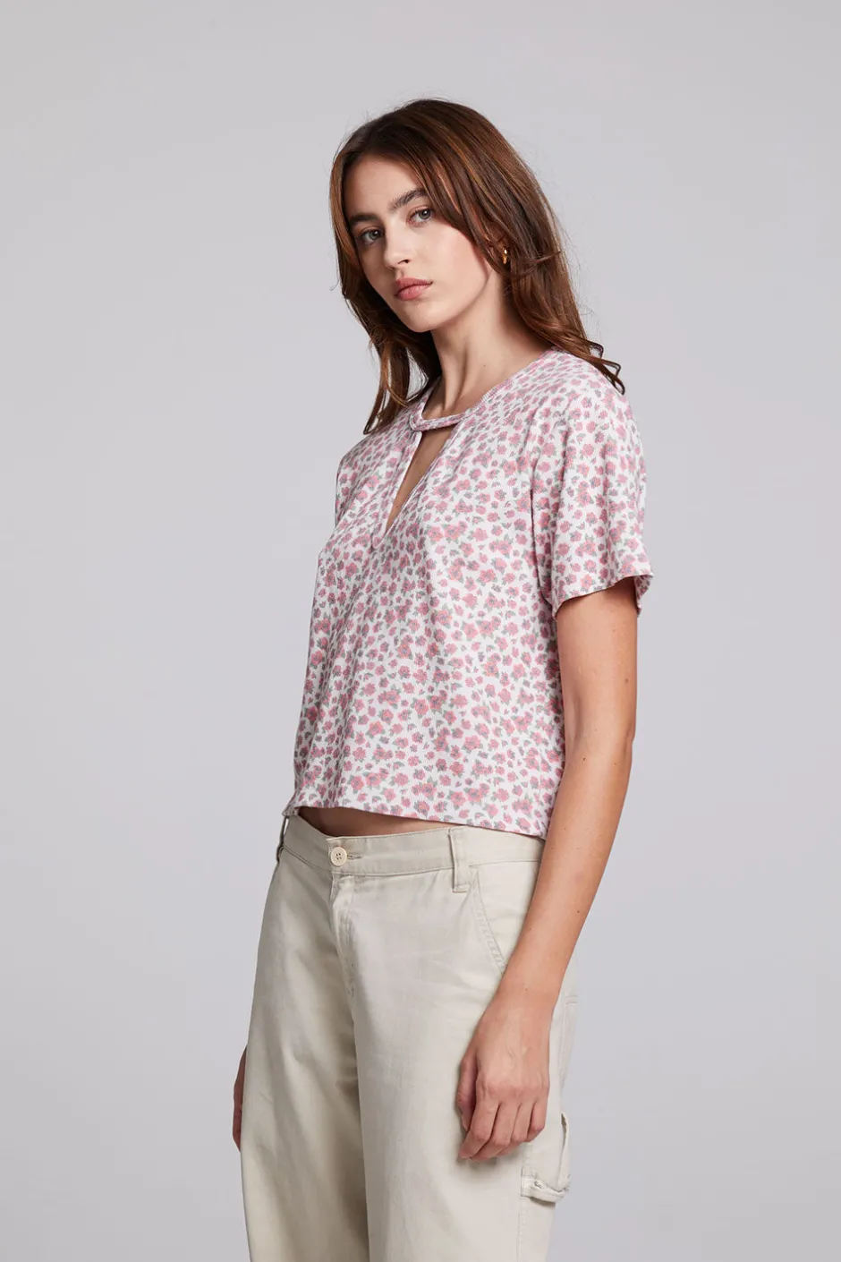 Women Chaser Brand Servino Ditsy Rose Tee