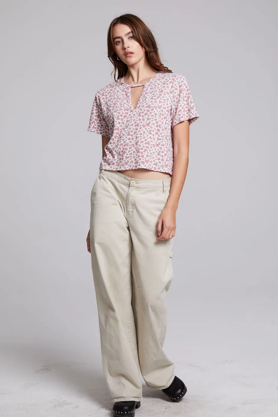 Women Chaser Brand Servino Ditsy Rose Tee