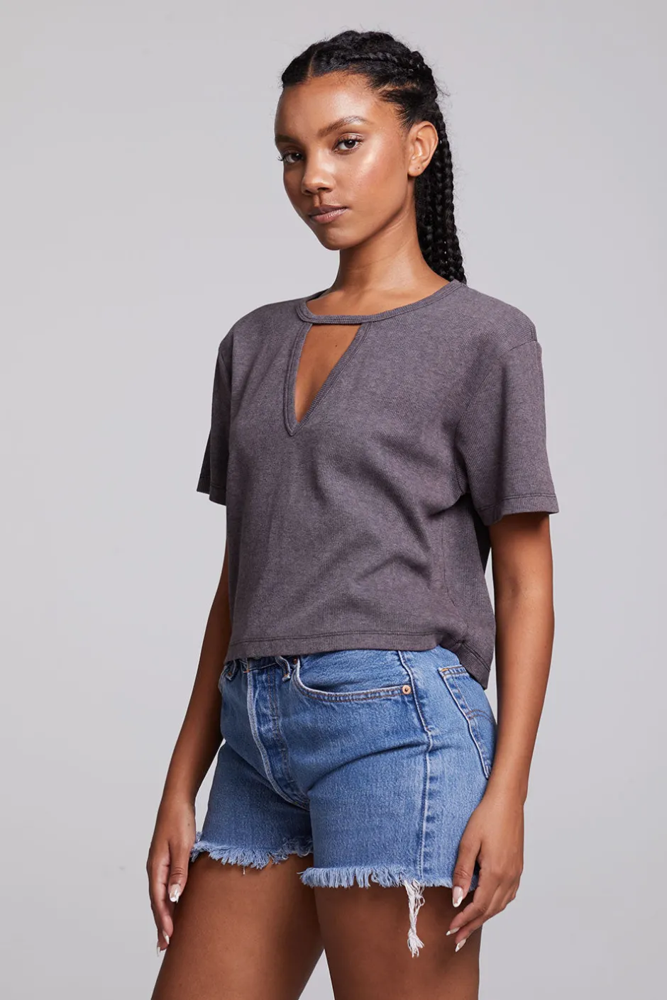Women Chaser Brand Servino True Black Tee
