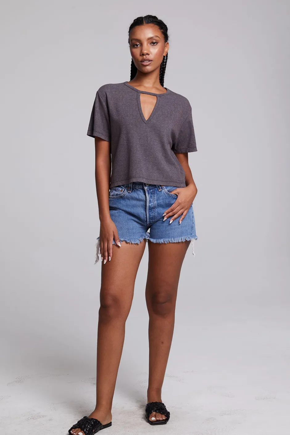 Women Chaser Brand Servino True Black Tee