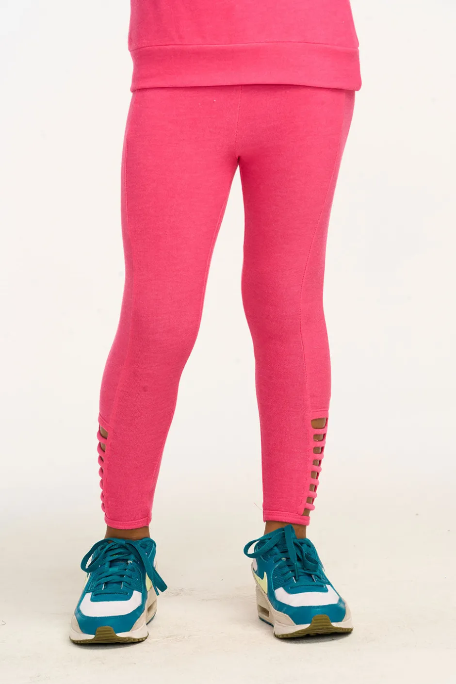 Kids Chaser Brand Side Detail Flamingo Pink Leggings