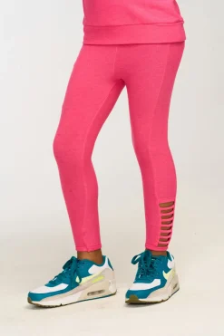 Kids Chaser Brand Side Detail Flamingo Pink Leggings