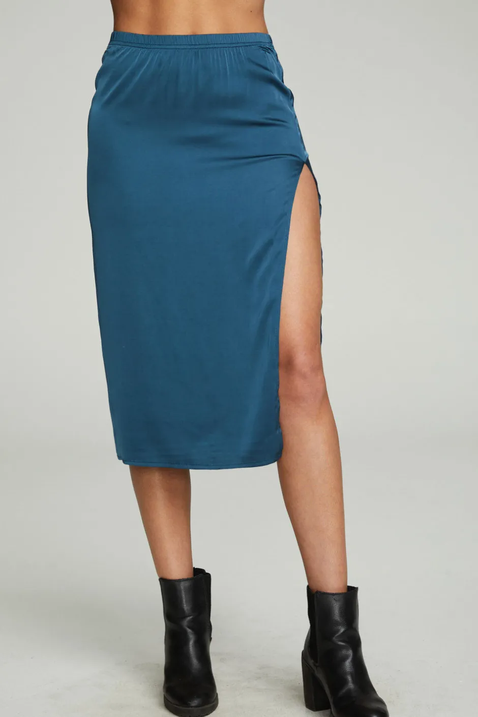 Women Chaser Brand Side Slit Midi Skirt