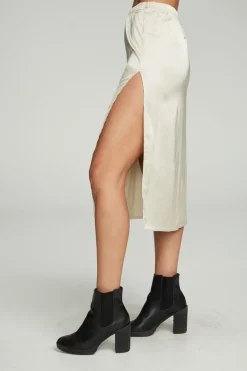Women Chaser Brand Side Slit Midi Skirt
