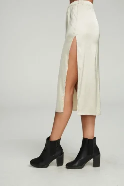 Women Chaser Brand Side Slit Midi Skirt
