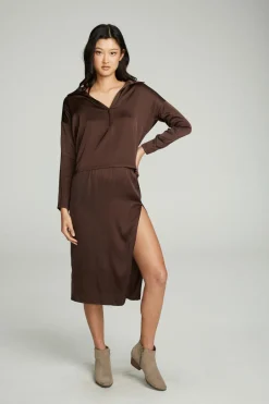 Women Chaser Brand Side Slit Midi Skirt