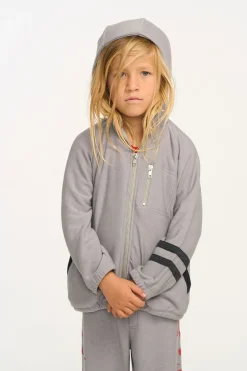 Kids/BOY Chaser Brand Silver Gray Zip Up Hoodie
