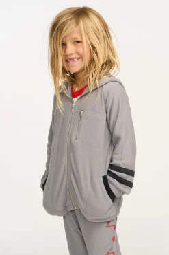 Kids/BOY Chaser Brand Silver Gray Zip Up Hoodie