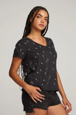 Women Chaser Brand Silver Martinis Tee