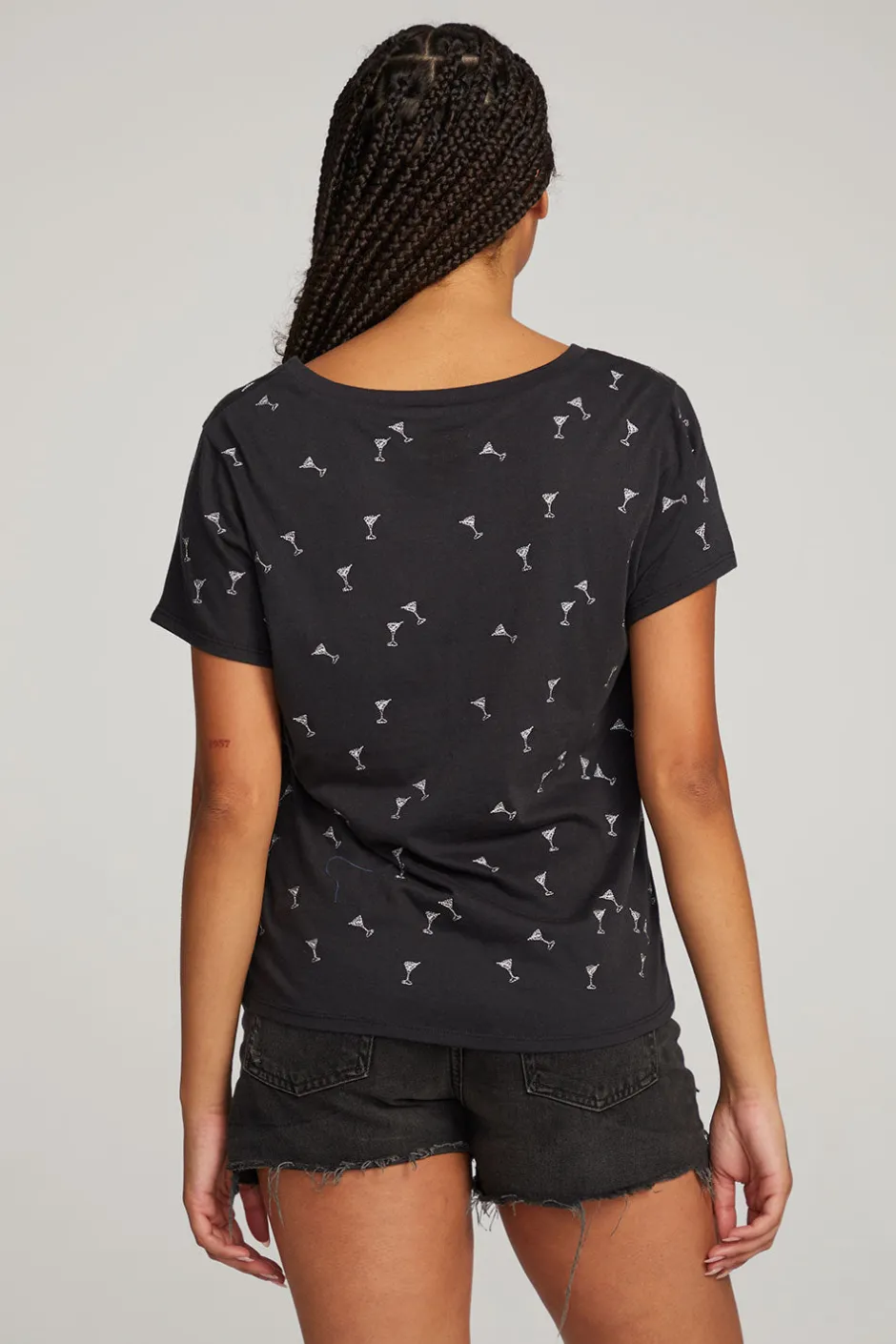 Women Chaser Brand Silver Martinis Tee