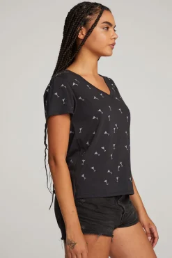 Women Chaser Brand Silver Martinis Tee