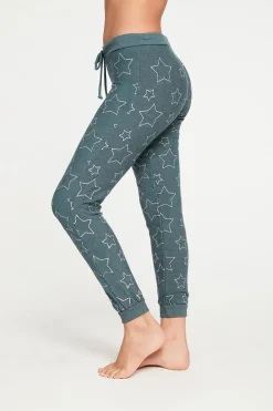 Women Chaser Brand Silver Stars Pant