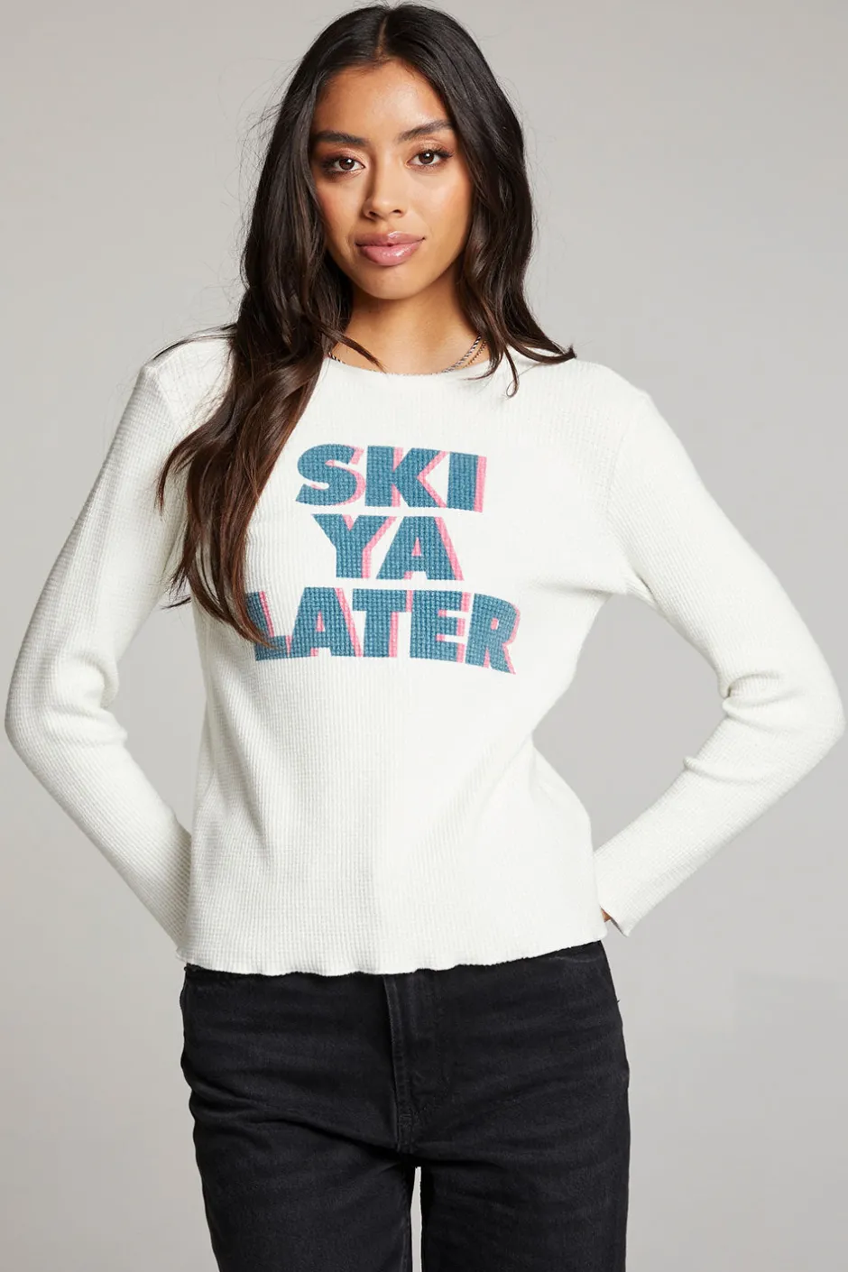 Women Chaser Brand Ski Ya Later Long Sleeve