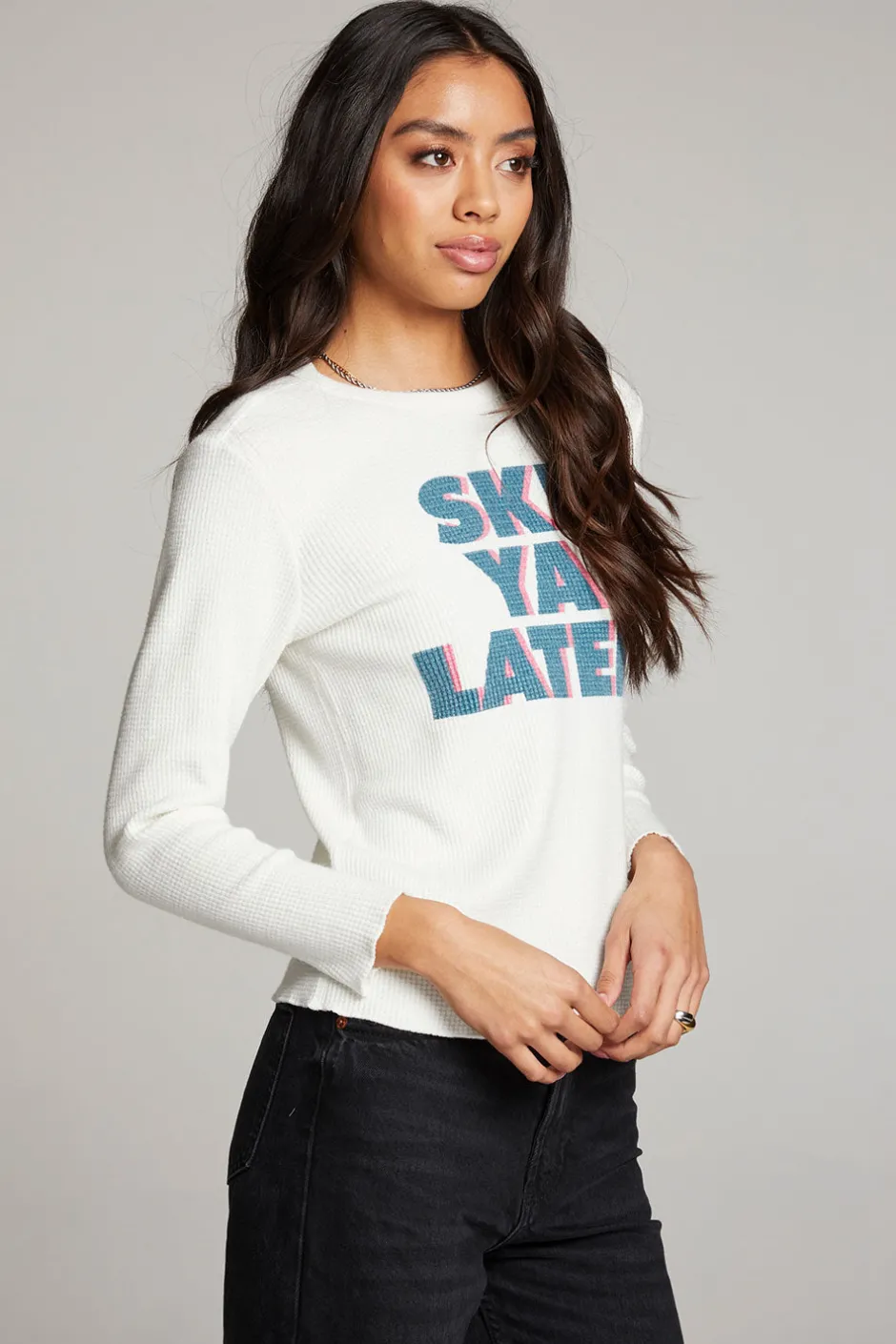 Women Chaser Brand Ski Ya Later Long Sleeve