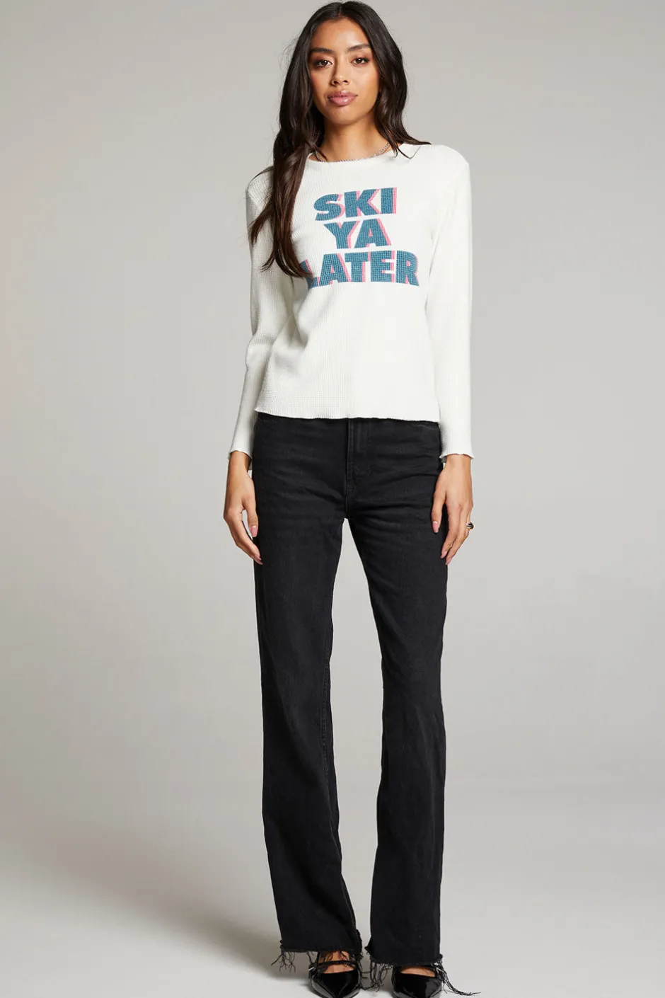 Women Chaser Brand Ski Ya Later Long Sleeve