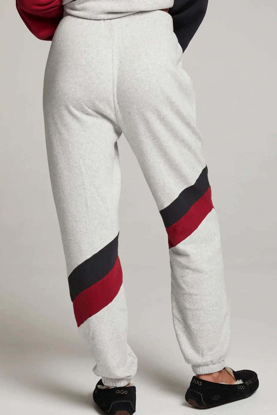 Women Chaser Brand Skull Fire Color Block Joggers