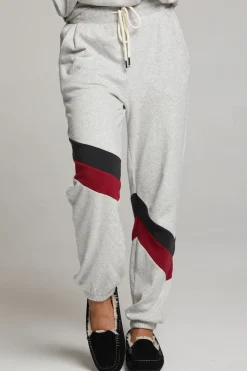 Women Chaser Brand Skull Fire Color Block Joggers