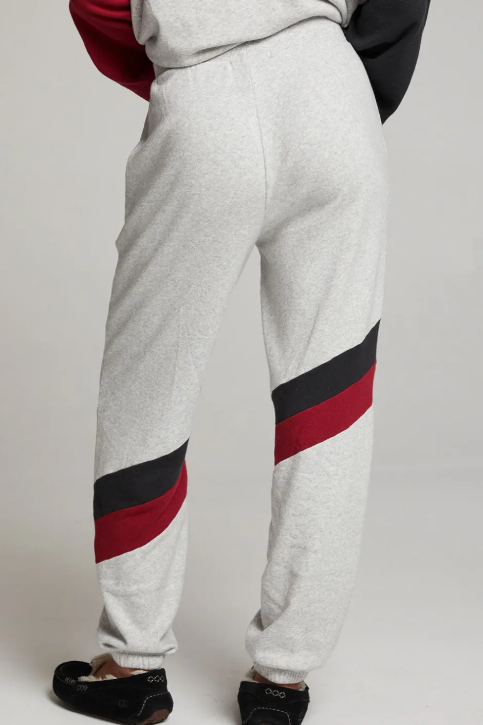 Women Chaser Brand Skull Fire Color Block Joggers