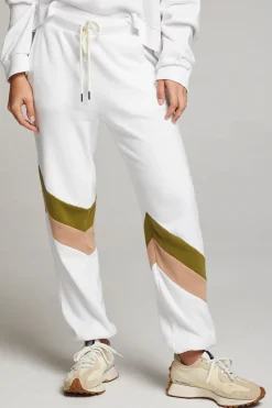 Women Chaser Brand Skull Sand Color Block Joggers