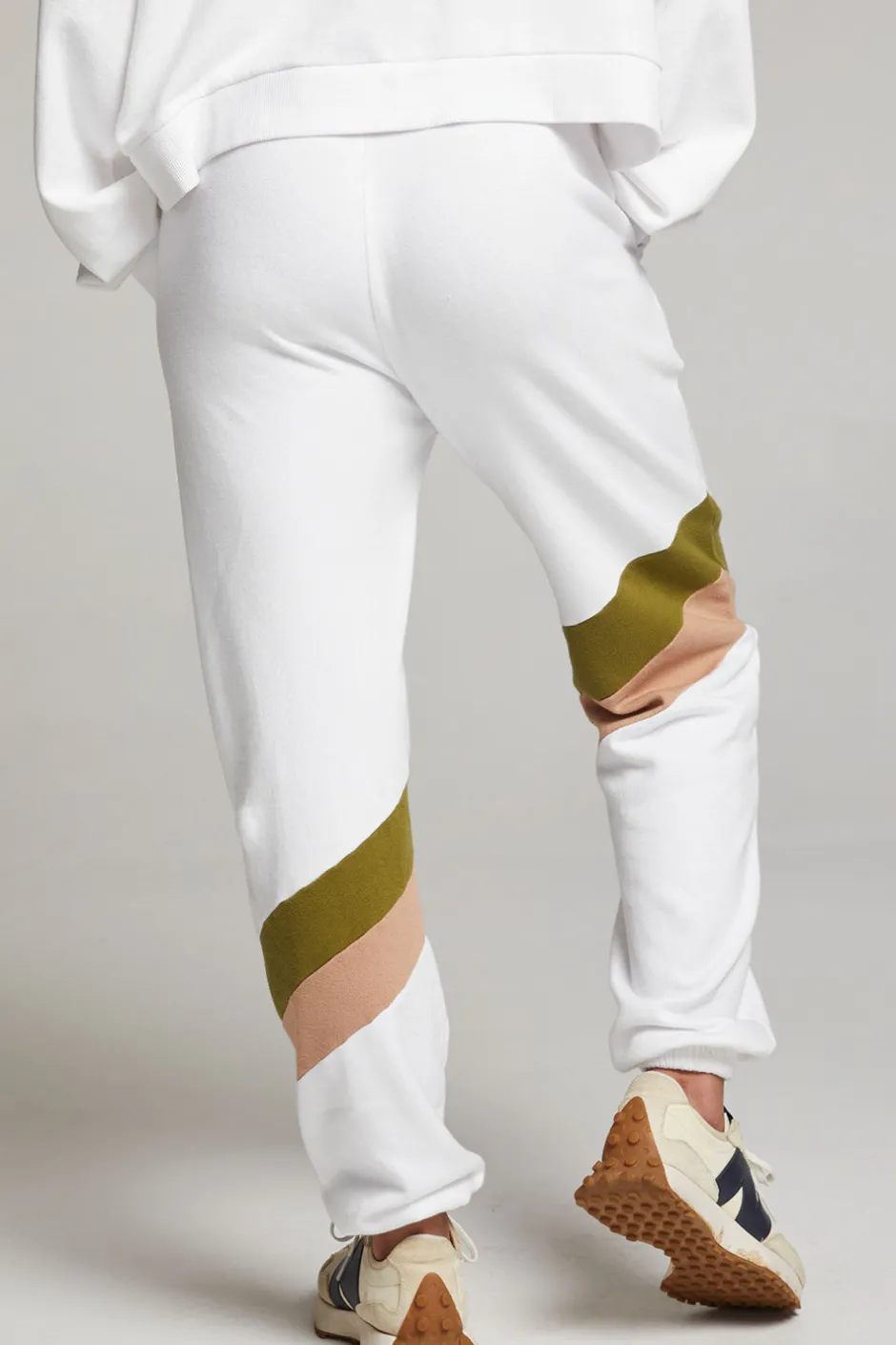 Women Chaser Brand Skull Sand Color Block Joggers