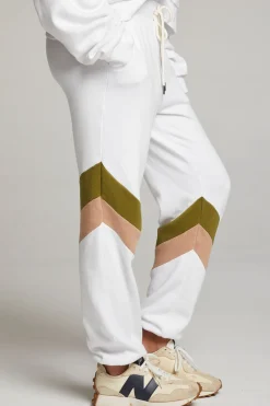 Women Chaser Brand Skull Sand Color Block Joggers
