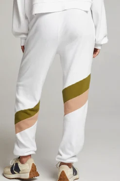 Women Chaser Brand Skull Sand Color Block Joggers
