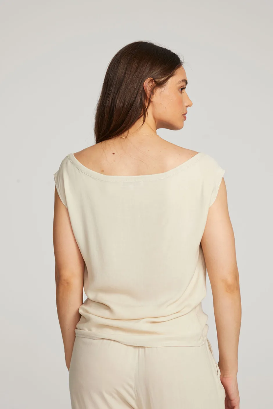 Women Chaser Brand Sleeveless Bark Dolman Tee