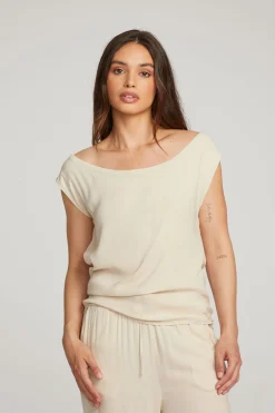 Women Chaser Brand Sleeveless Bark Dolman Tee