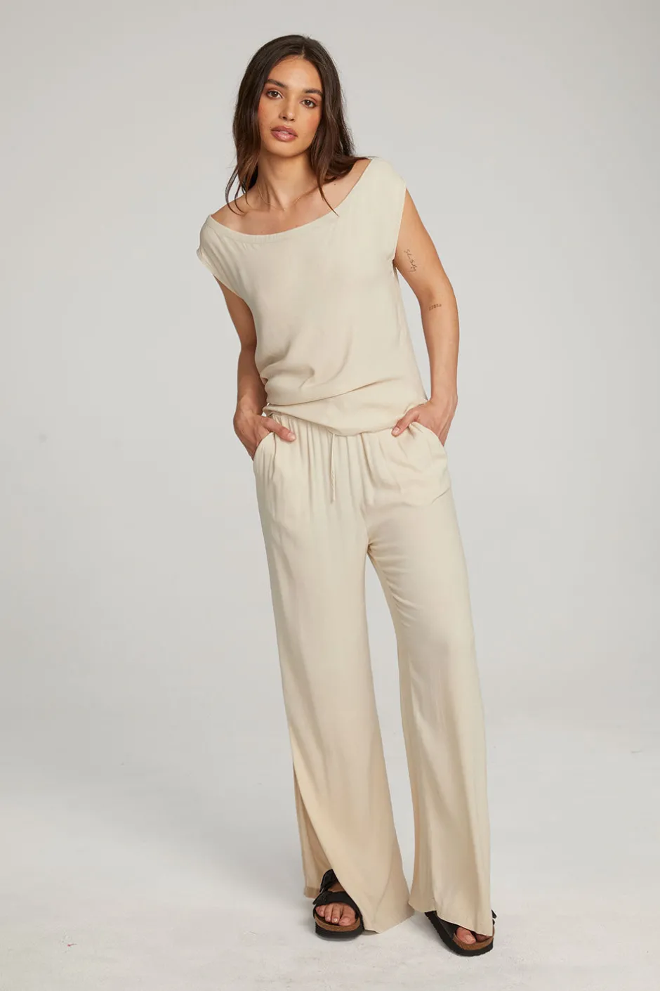 Women Chaser Brand Sleeveless Bark Dolman Tee