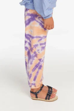 Kids Chaser Brand Slim Peach Lavender Tie Dye Girls Slouchy Pant