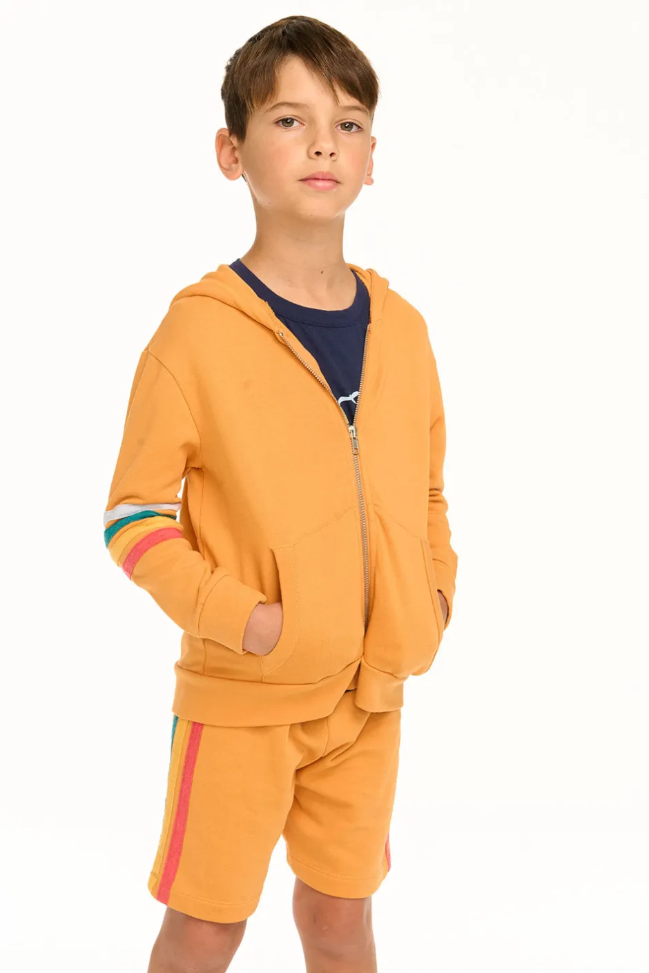 Kids/BOY Chaser Brand Socal Stripe Zip-Up Hoodie