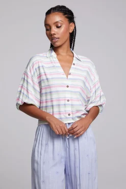 Women Chaser Brand Sofia Positano Stripe Blouse