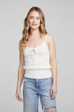 Women Chaser Brand Spell White Star Tank Top