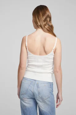 Women Chaser Brand Spell White Star Tank Top