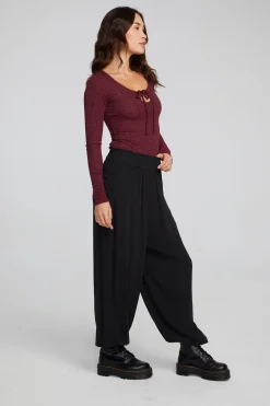 Women Chaser Brand Spelly Wine Red Bodysuit
