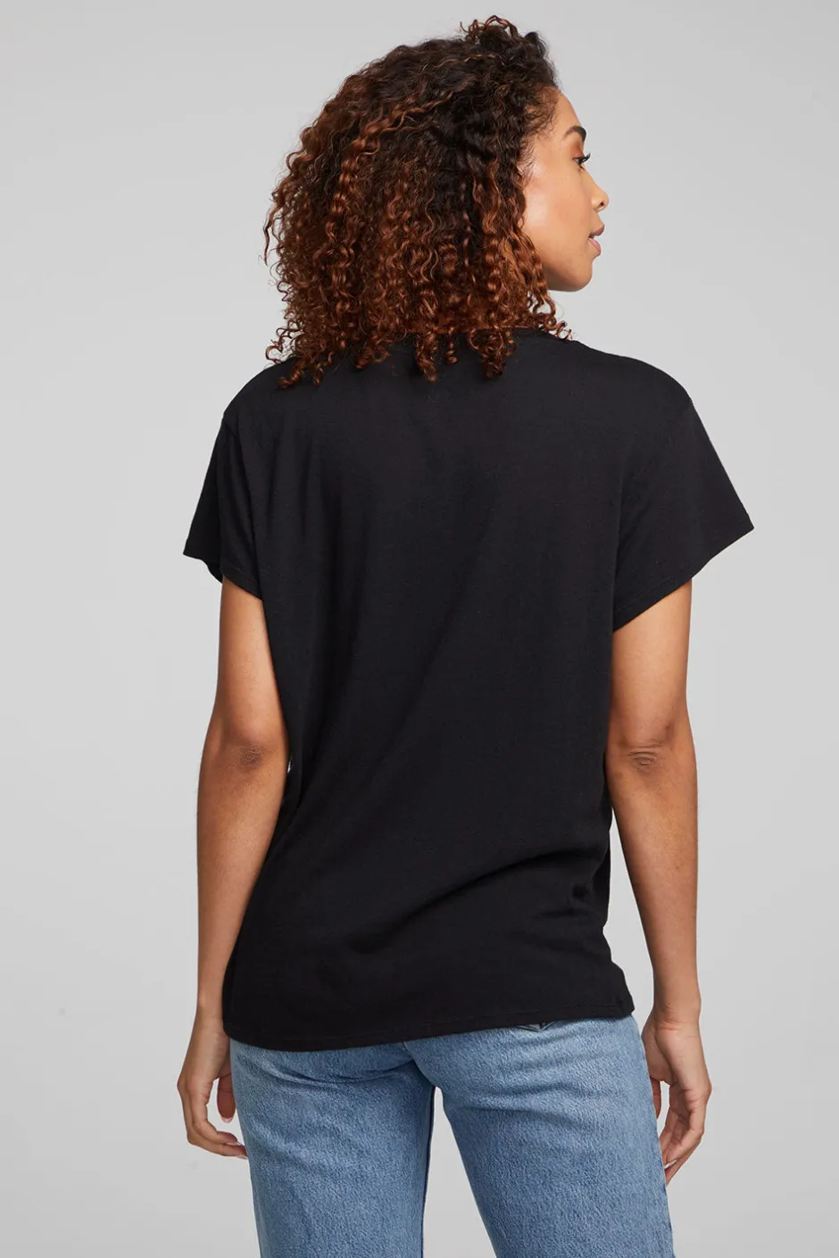 Women Chaser Brand Spin Paint Skull Tee