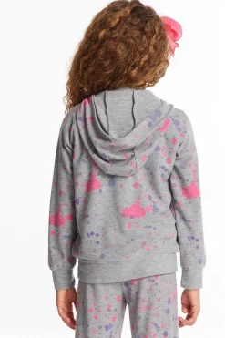 Kids Chaser Brand Splatter Paint Zip-up Hoodie